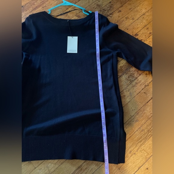 NWT black Adrienne Vittadini Top size L sweater causual minimalist - Picture 9 of 9